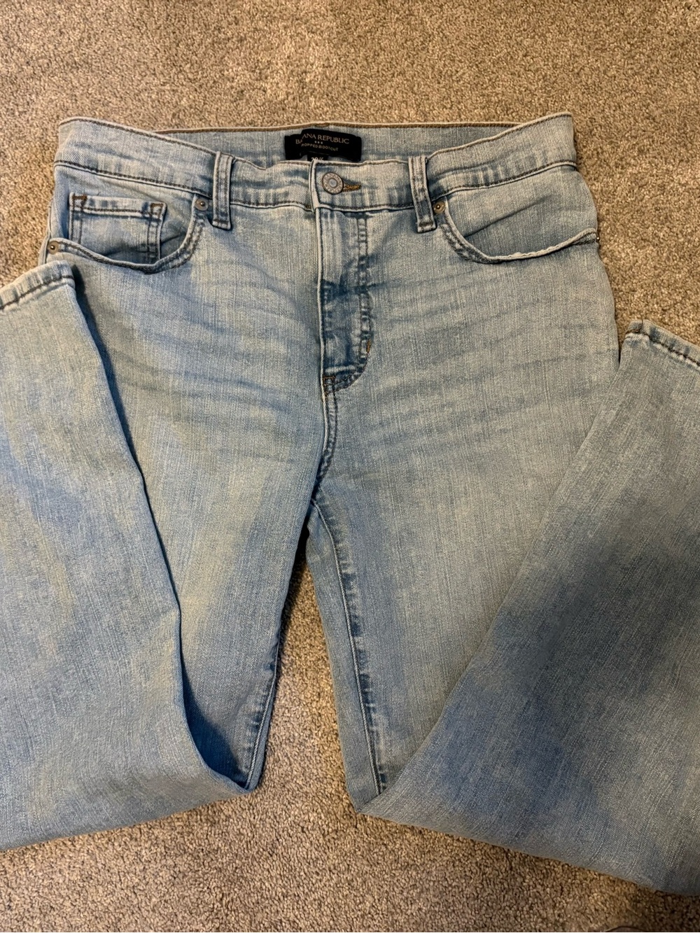 Banana Republic Light Blue Women's Cropped Bootcut Jeans 28/6